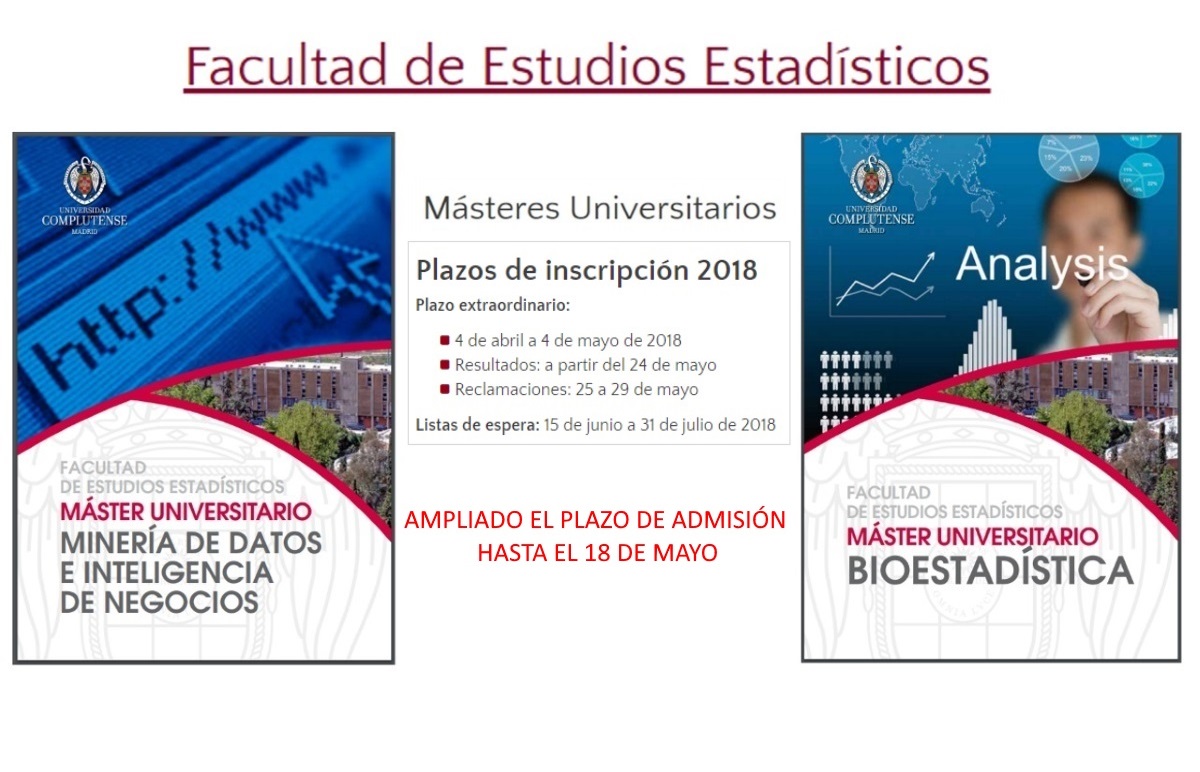 AMPLIADO el plazo de admisión a Másteres UCM