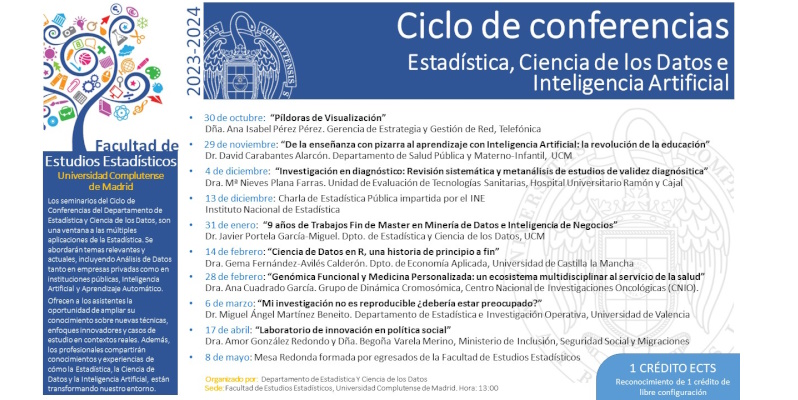 Ciclo de conferencias: Estadística, Ciencia de los Datos e Inteligencia Artificial
