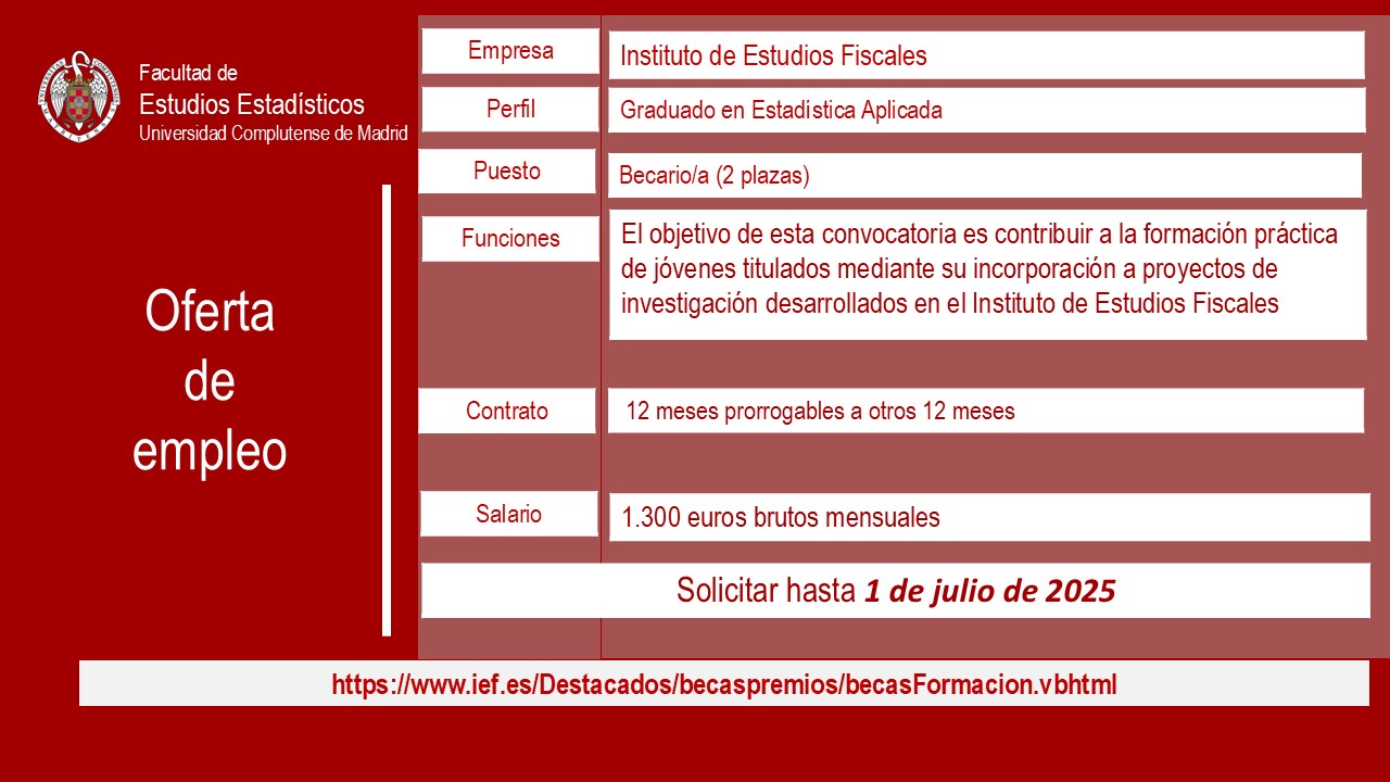 Oferta de empleo - Instituto de Estudios Fiscales