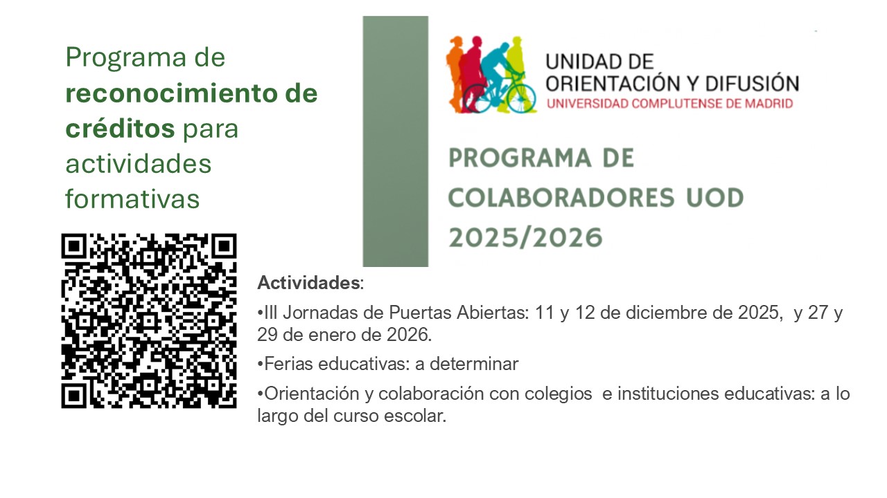 Programa de reconocimiento de créditos - Jornadas de puertas abiertas